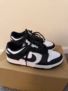 Nike Black and White Low-Top Dunk Sneakers